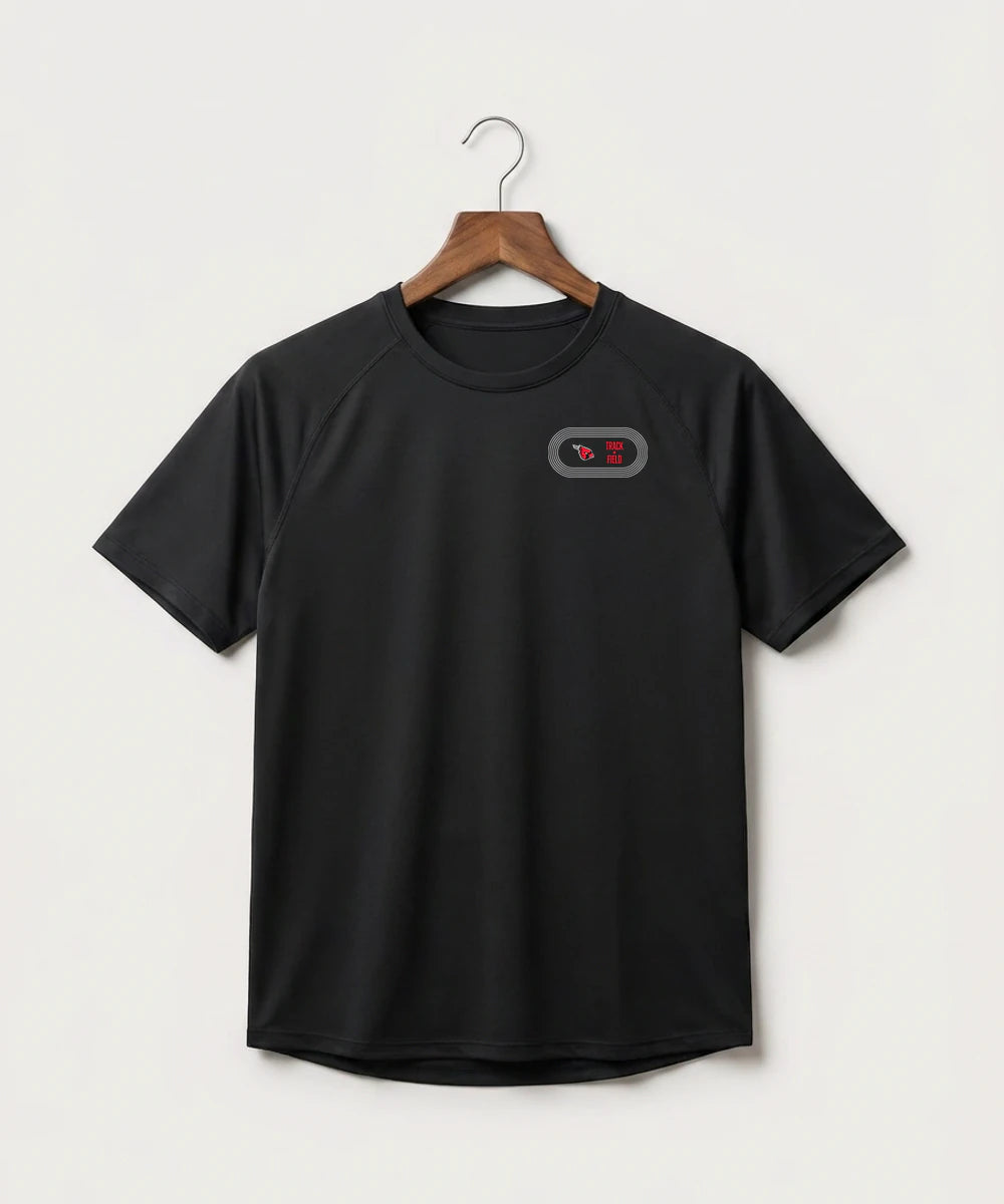 Forreston Track and Field - Black Tee - Left Chest