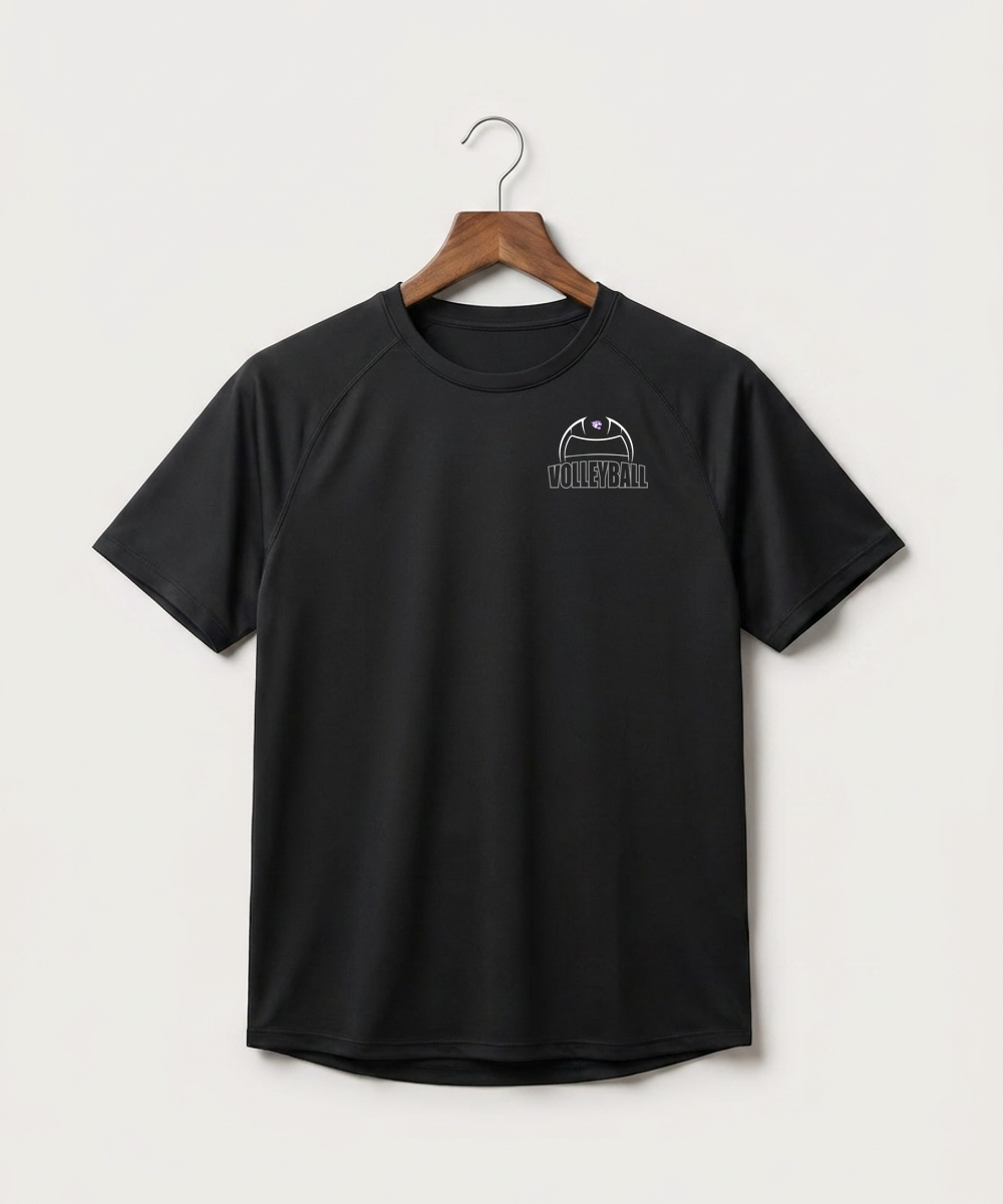 Goodhue High School Volleyball (Girls) - Black Tee - Left Chest