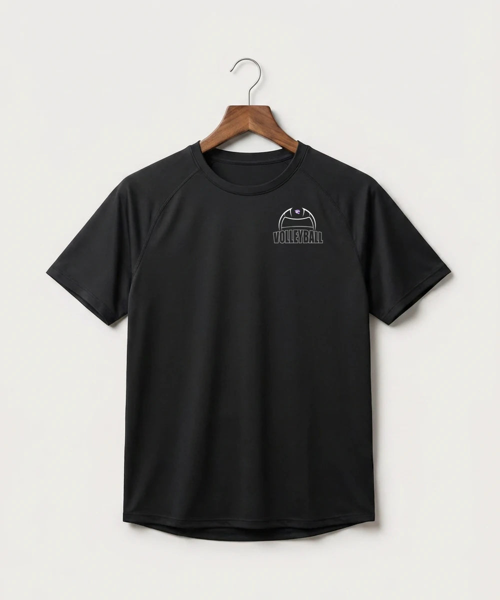 Goodhue High School Volleyball (Girls) - Black Tee - Left Chest