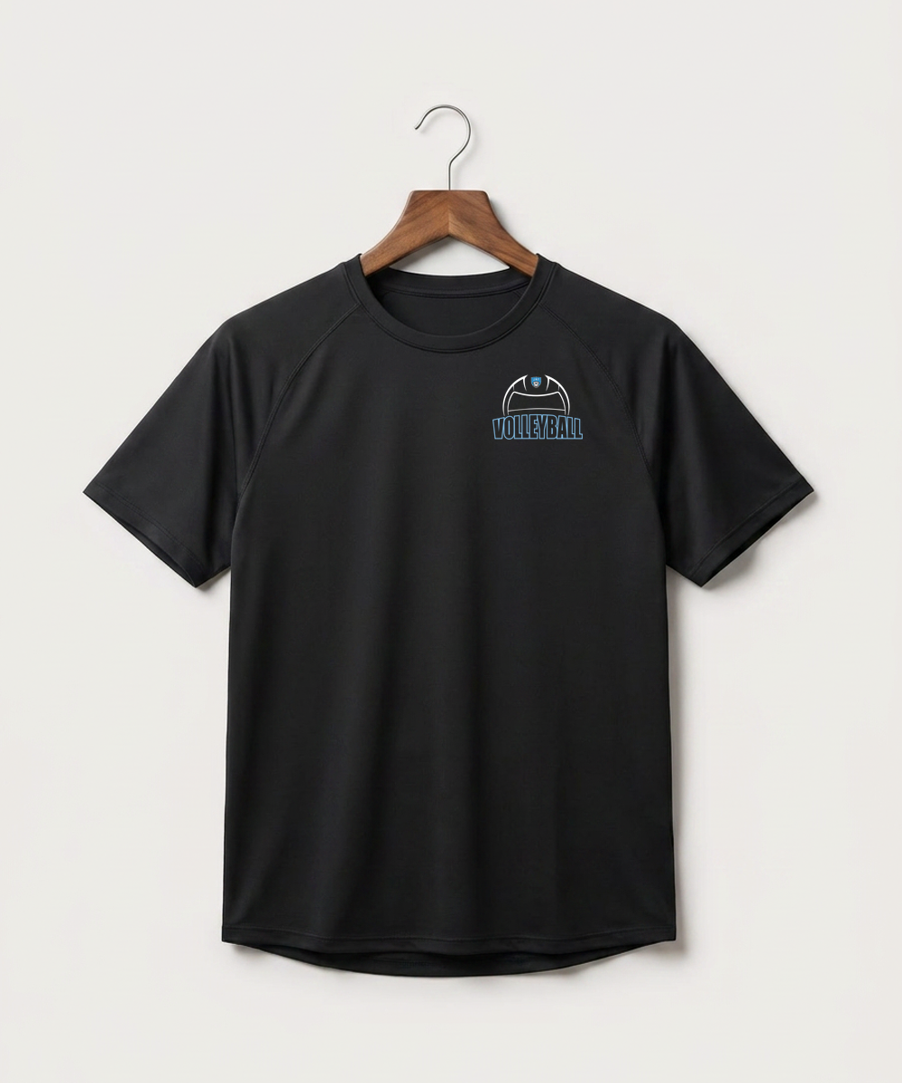 Janesville Waldorf Pemberton Volleyball (Girls) - Black Tee - Left Chest