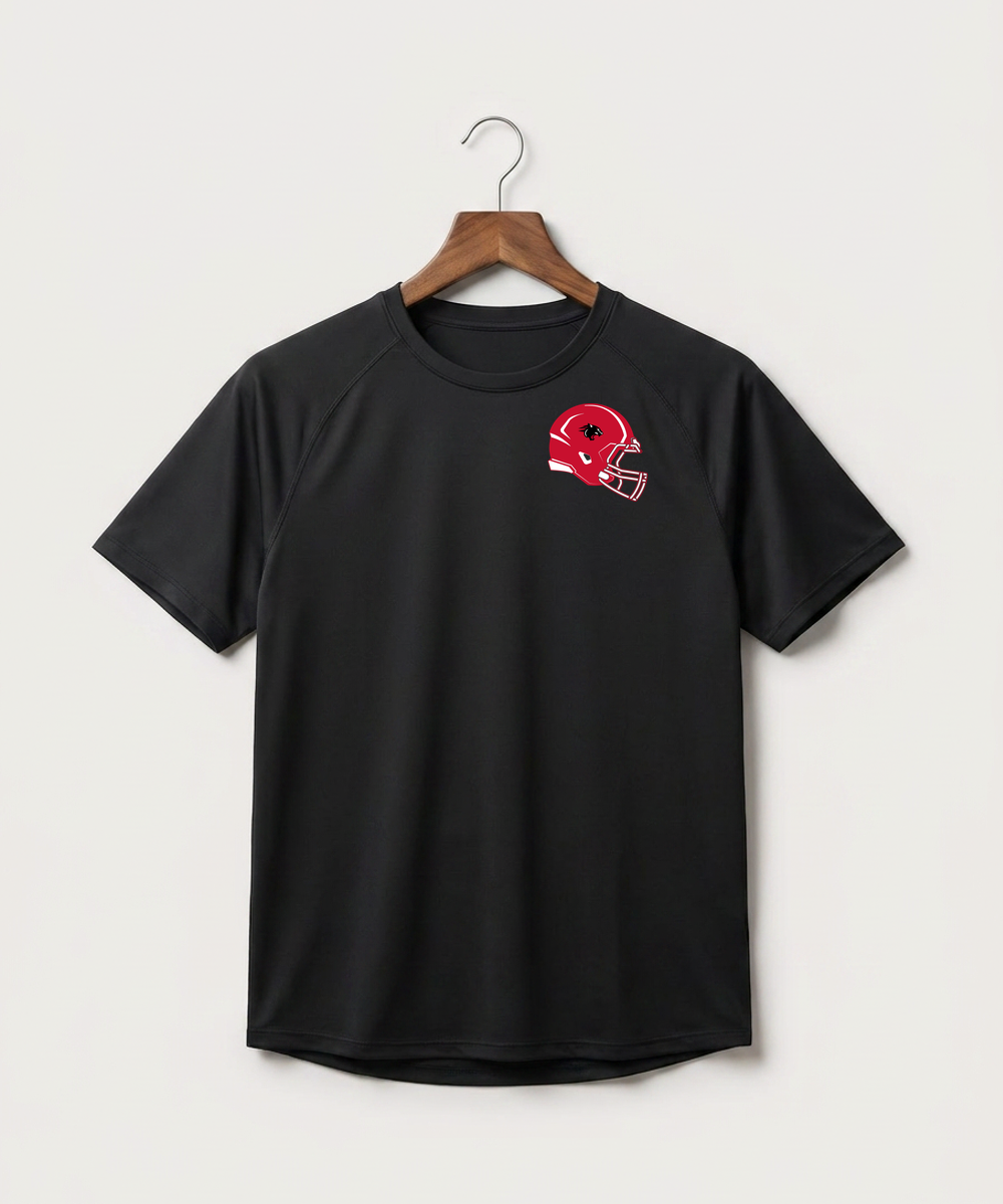 Nrheg Panthers High School Football (Boys) - Black Tee - Left Chest