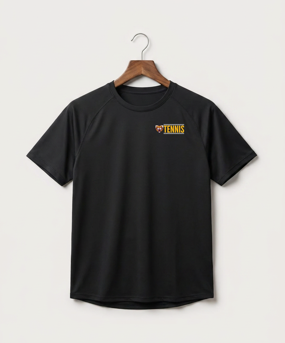 Stewartville High School Tennis (Coed) - Black Tee - Left Chest