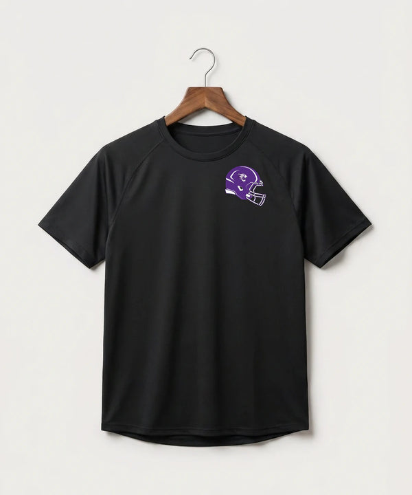Granada-Huntley-East Chain/Truman Football (Boys) - Black Tee - Left Chest