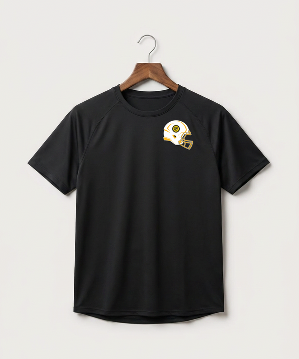 New London Spicer High School Football (Boys) - Black Tee - Left Chest