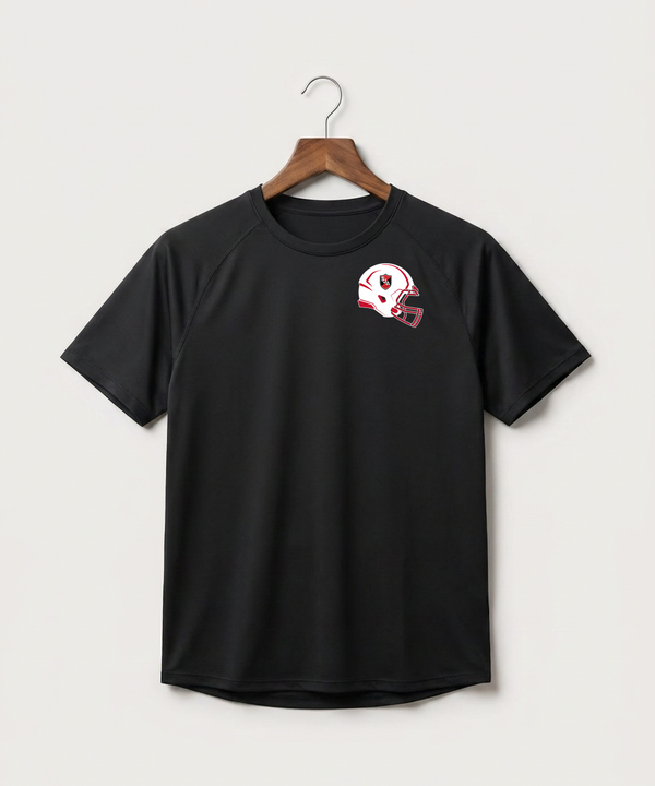 Saint James High School Football (Boys) - Black Tee - Left Chest