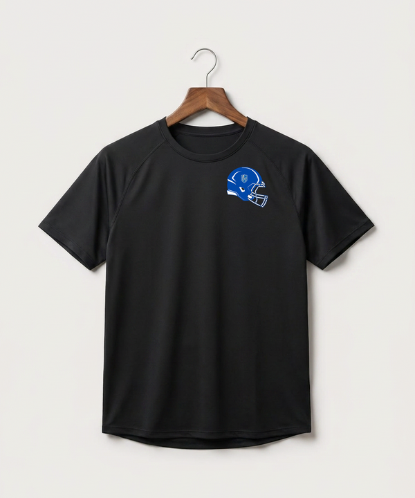 Lake Crystal-Welcome-Memorial High School Football (Boys) - Black Tee - Left Chest