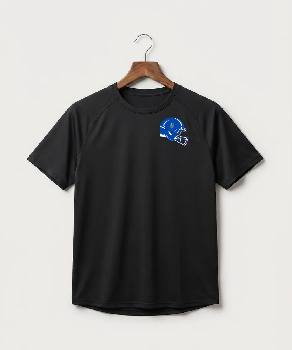 Lake Crystal-Welcome-Memorial High School Football (Boys) - Black Tee - Left Chest