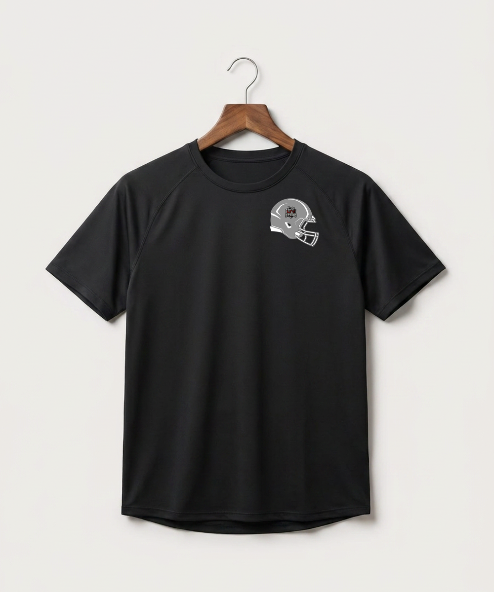 Yellow Medicine East High School Football (Boys) - Black Tee - Left Chest