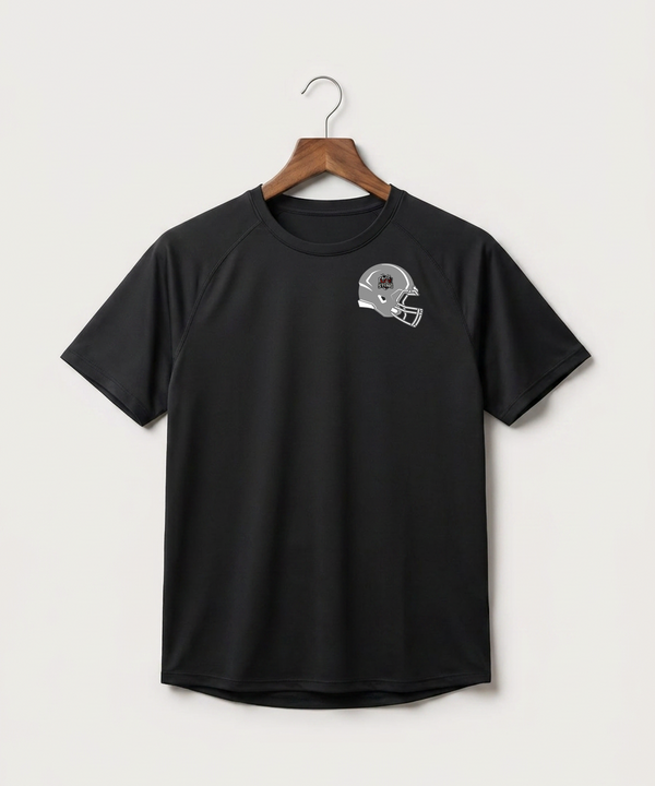 Yellow Medicine East High School Football (Boys) - Black Tee - Left Chest