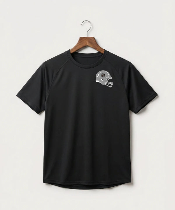 Yellow Medicine East High School Football (Boys) - Black Tee - Left Chest