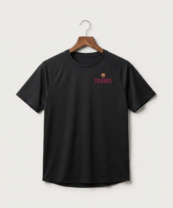 Stewartville High School Tennis (Coed) - Black Tee - Left Chest