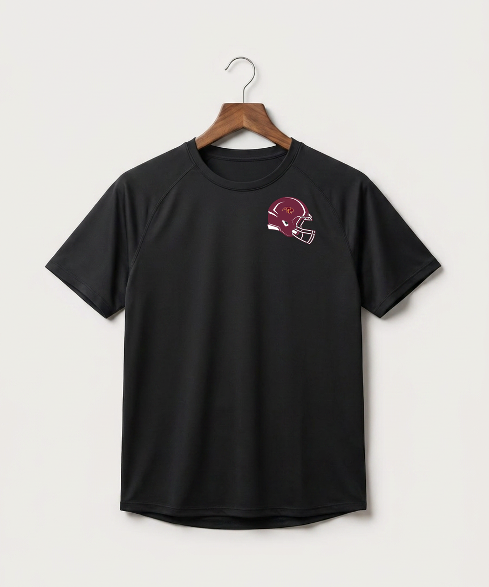 Pine Island High School Football (Boys) - Black Tee - Left Chest