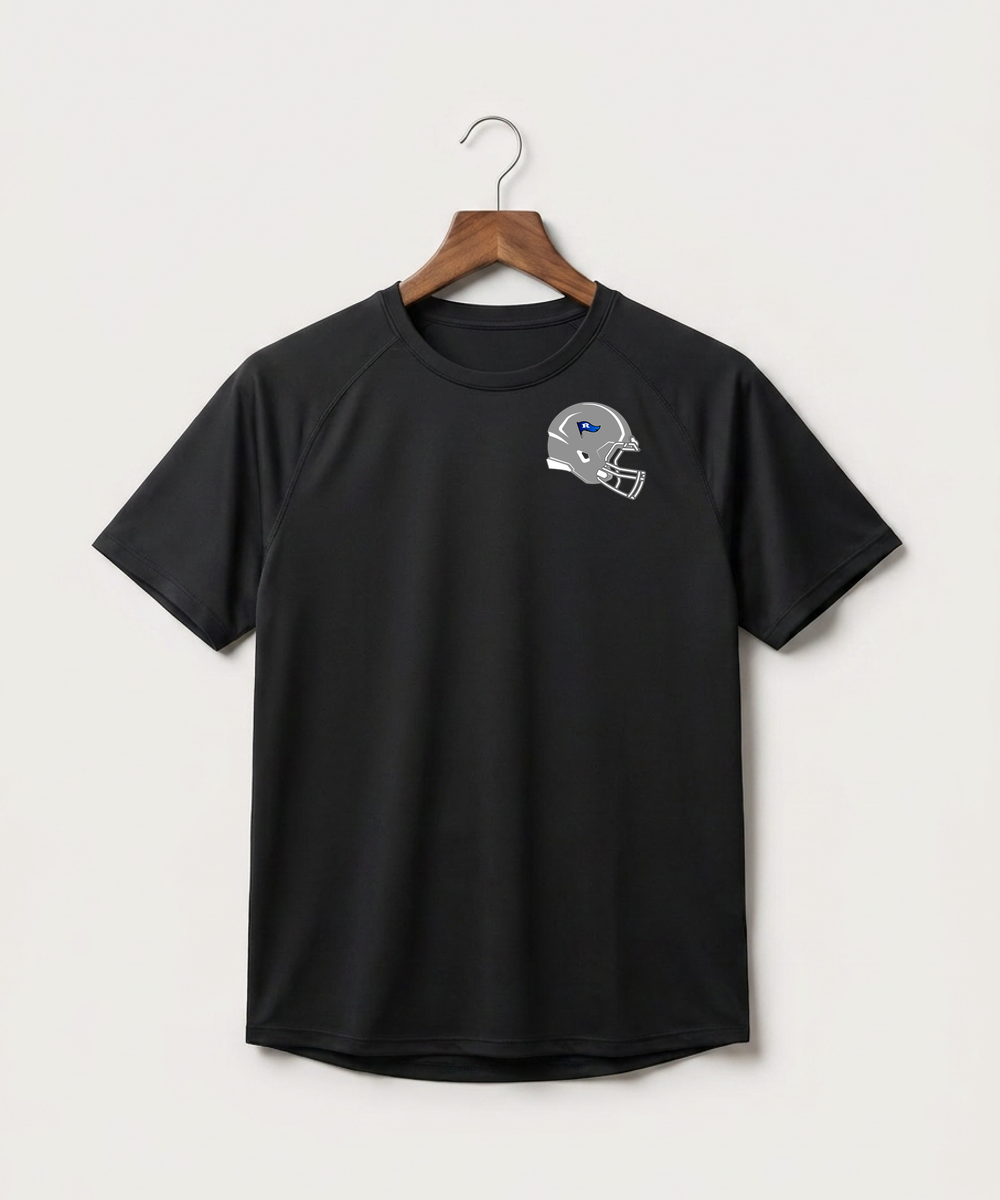 Red Lake County Central Football (Boys) - Black Tee - Left Chest