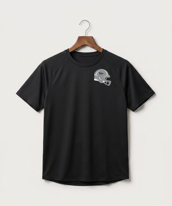 Red Lake County Central Football (Boys) - Black Tee - Left Chest
