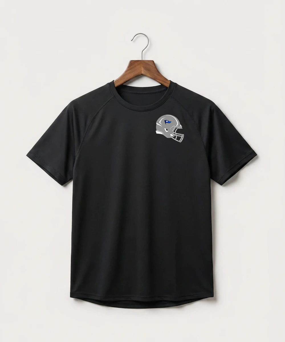 Red Lake County Central Football (Boys) - Black Tee - Left Chest