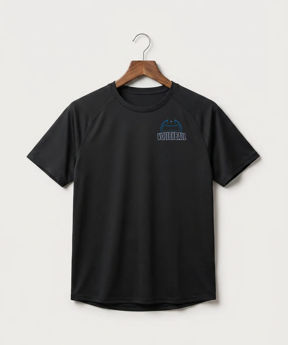 Eastview High School Volleyball (Girls) - Black Tee - Left Chest