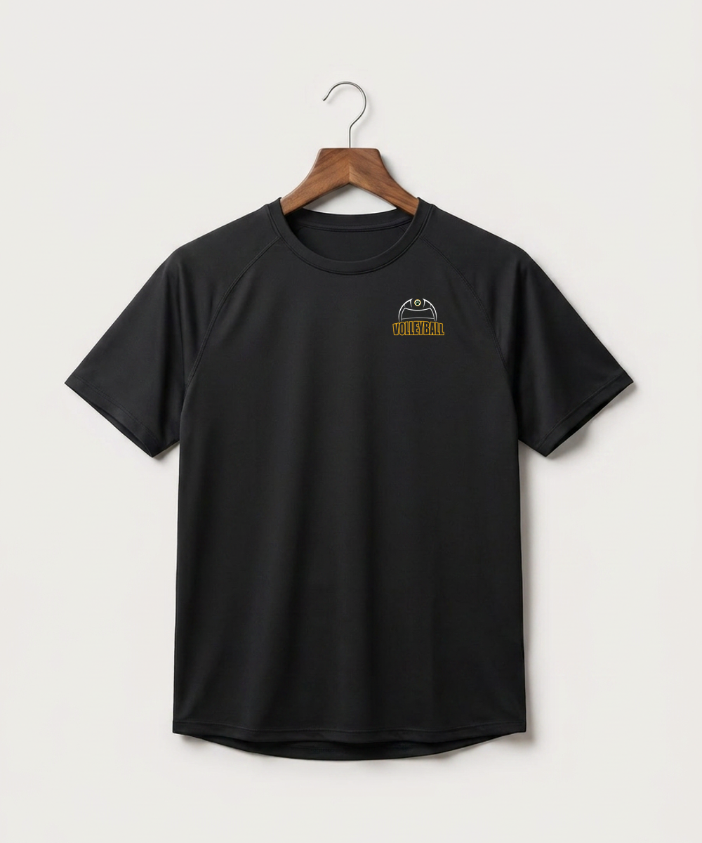 Ashwaubenon High School Volleyball (Sandbox) - Black Tee - Left Chest