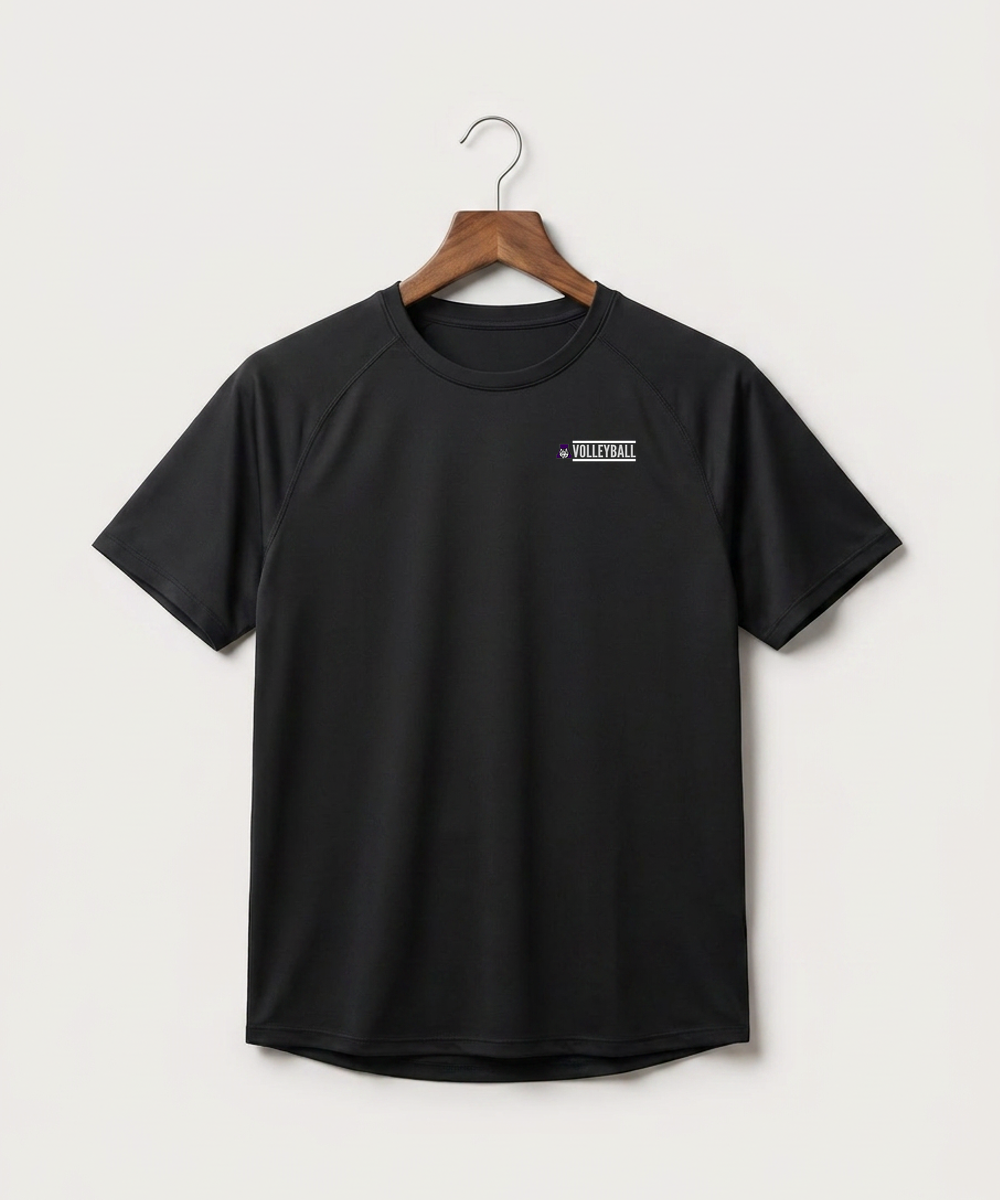 Albany High School Volleyball (Girls) - Black Tee - Left Chest
