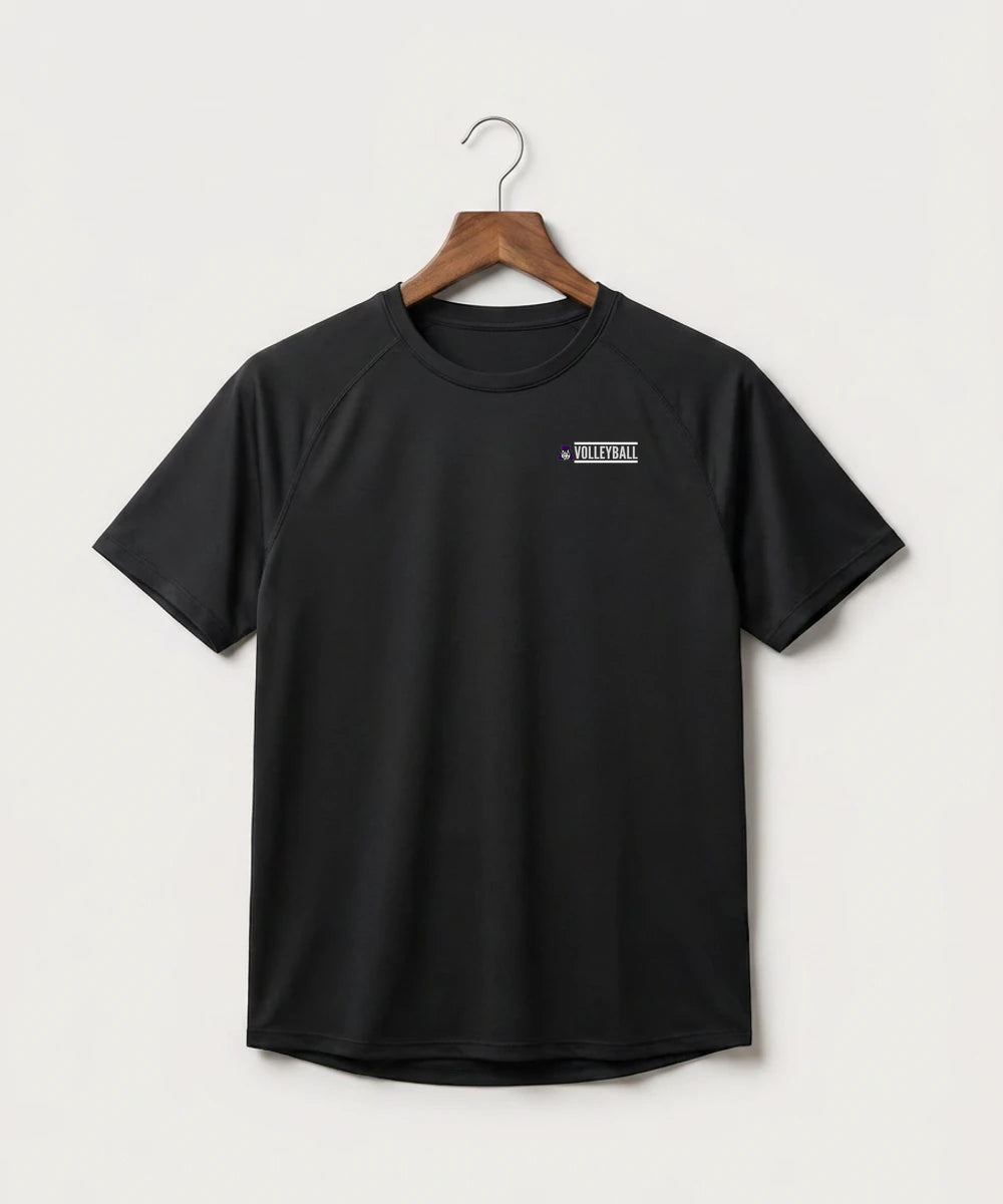 Albany High School Volleyball (Girls) - Black Tee - Left Chest