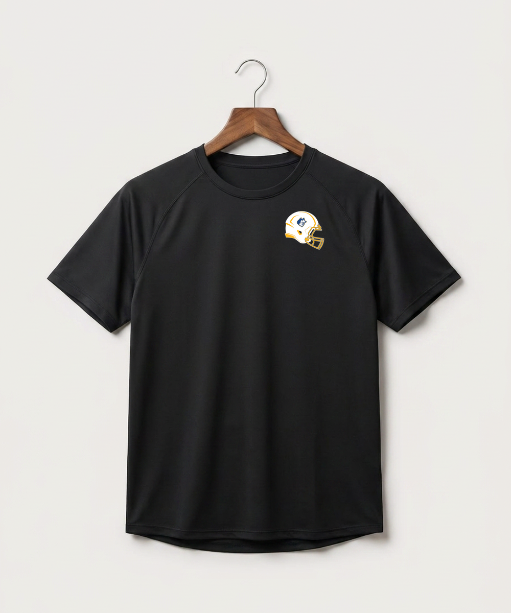 Bigfork Senior High School Football (Boys) - Black Tee - Left Chest