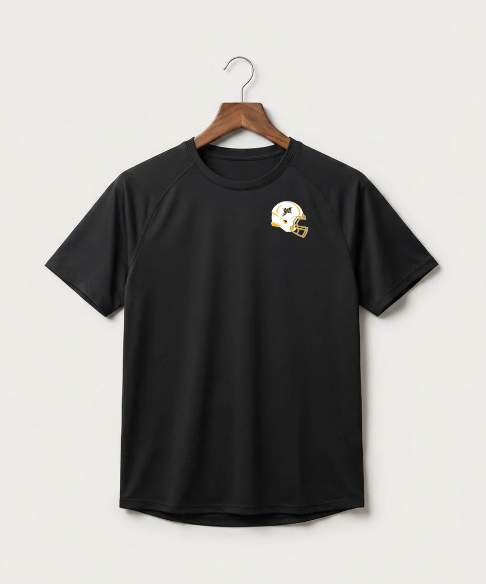 Burnsville High School Football (Boys) - Black Tee - Left Chest
