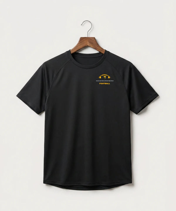 Howard Lake Waverly Winsted High School Football (Boys) - Black Tee - Left Chest