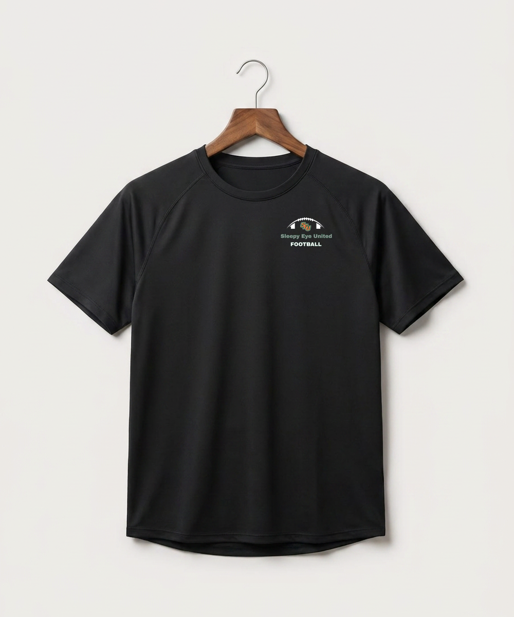 Sleepy Eye United Football (Boys) - Black Tee - Left Chest
