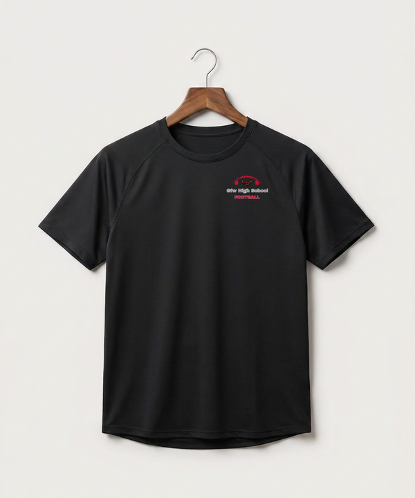 Gfw High School Football (Boys) - Black Tee - Left Chest