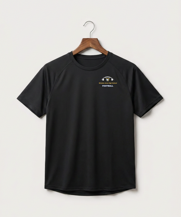 Windom Area High School Football (Boys) - Black Tee - Left Chest