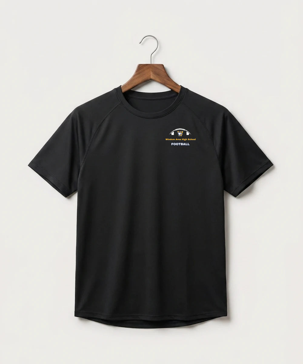 Windom Area High School Football (Boys) - Black Tee - Left Chest