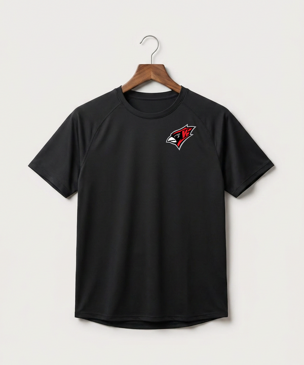 Willmar High School Athletics - Black Tee - Left Chest