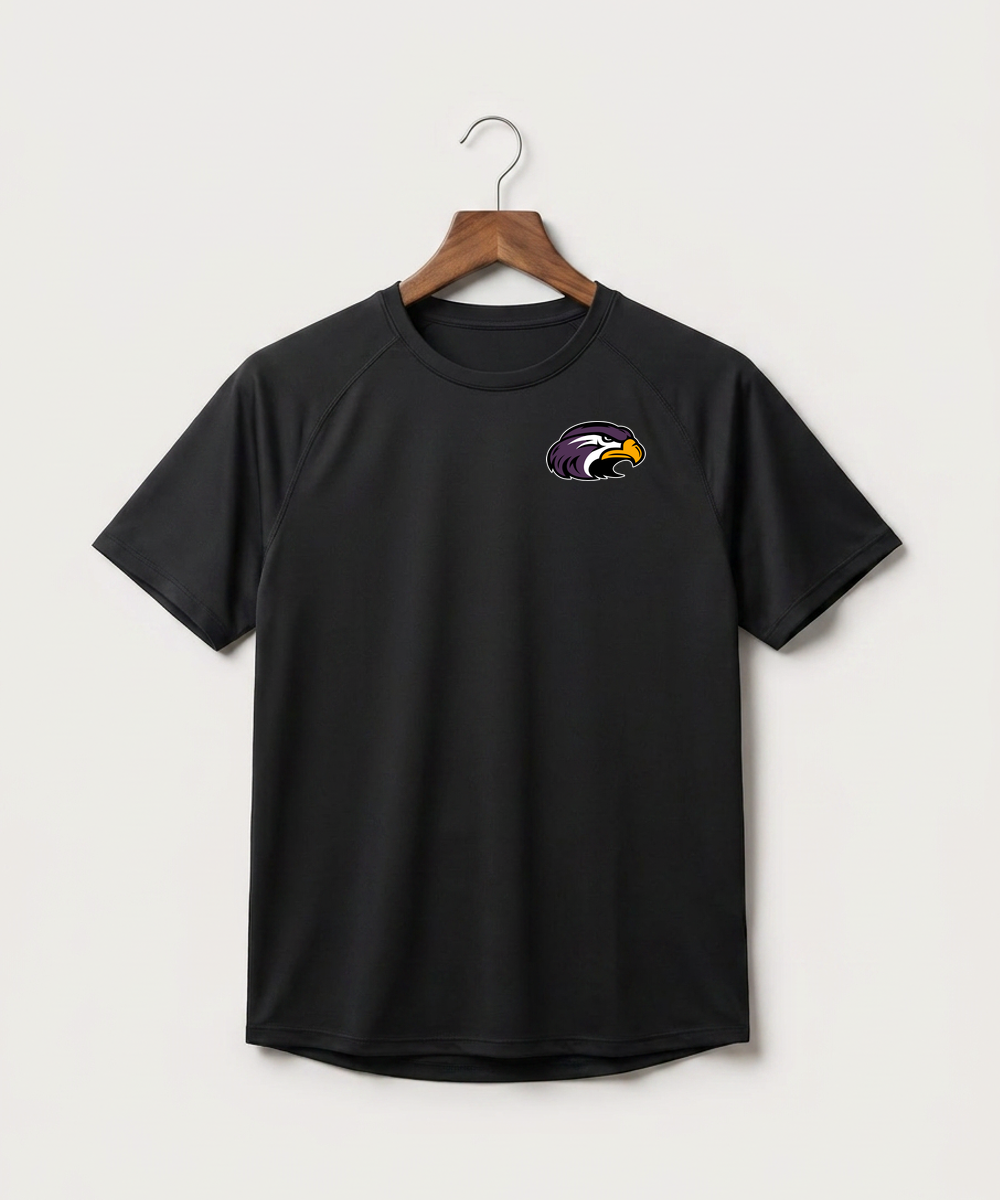 Montevideo High School Football (Boys) - Black Tee - Left Chest