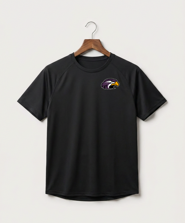 Montevideo High School Football (Boys) - Black Tee - Left Chest