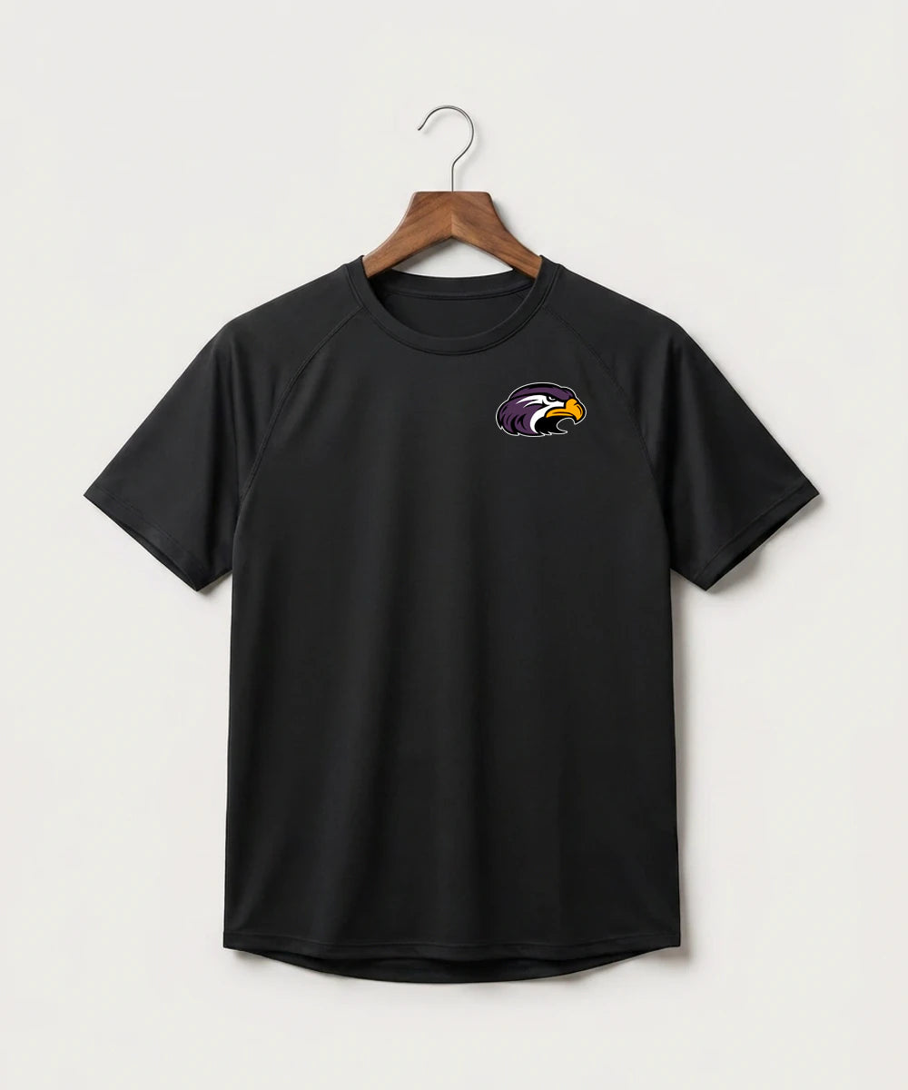 Montevideo High School Football (Boys) - Black Tee - Left Chest