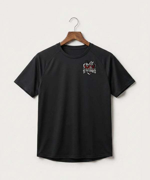 Yellow Medicine East High School Athletics - Black Tee - Left Chest
