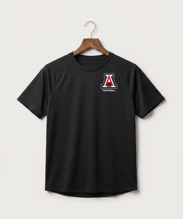 Amboy Football general - Black Tee - Left Chest