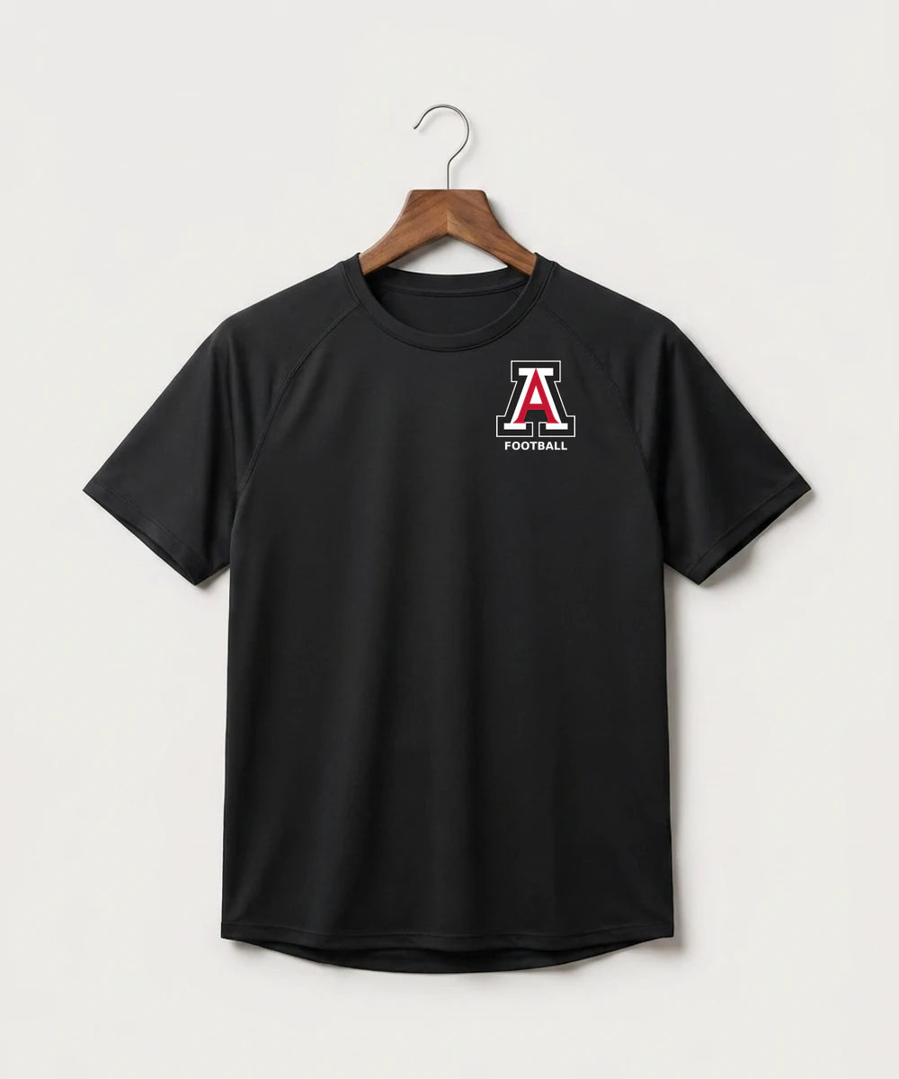 Amboy Football general - Black Tee - Left Chest