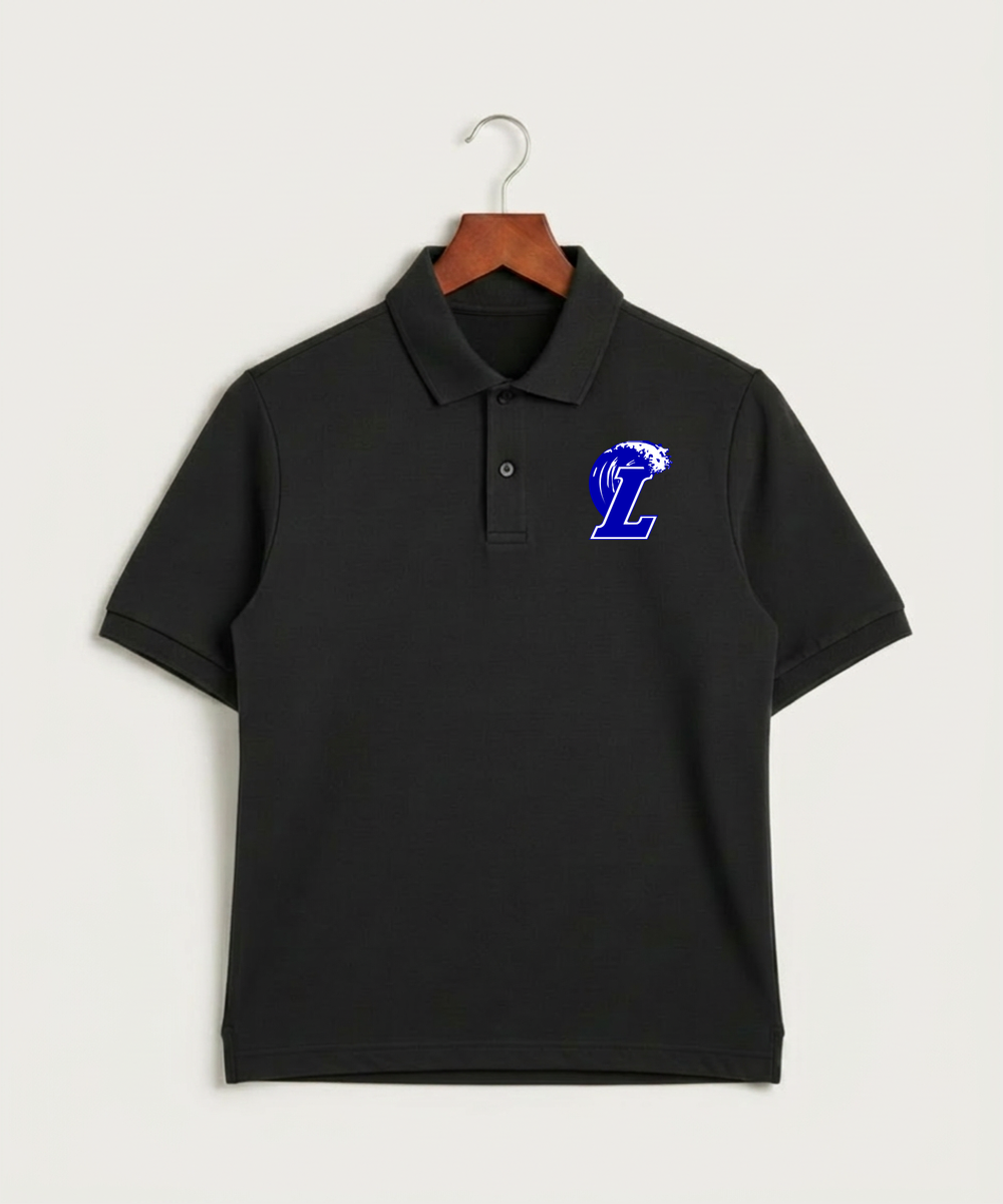 Lakeview High School Football (Boys) - Black Polo - Left Chest