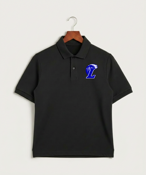 Lakeview High School Football (Boys) - Black Polo - Left Chest