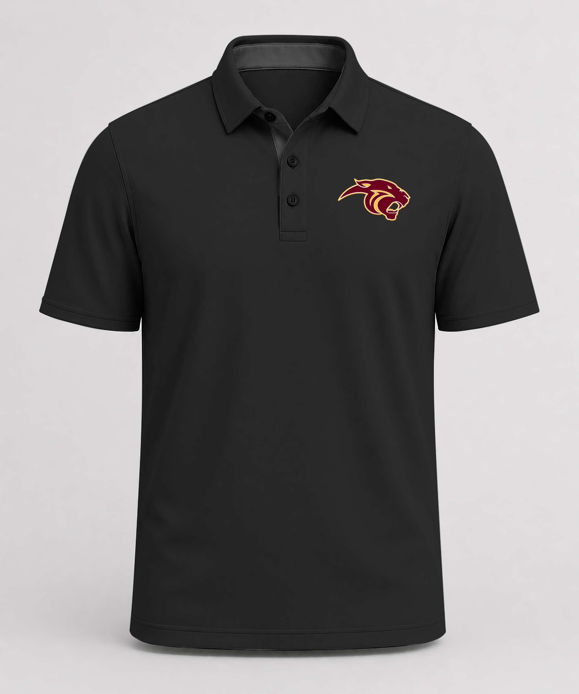 Pine Island Football - Black Polo - Left Chest