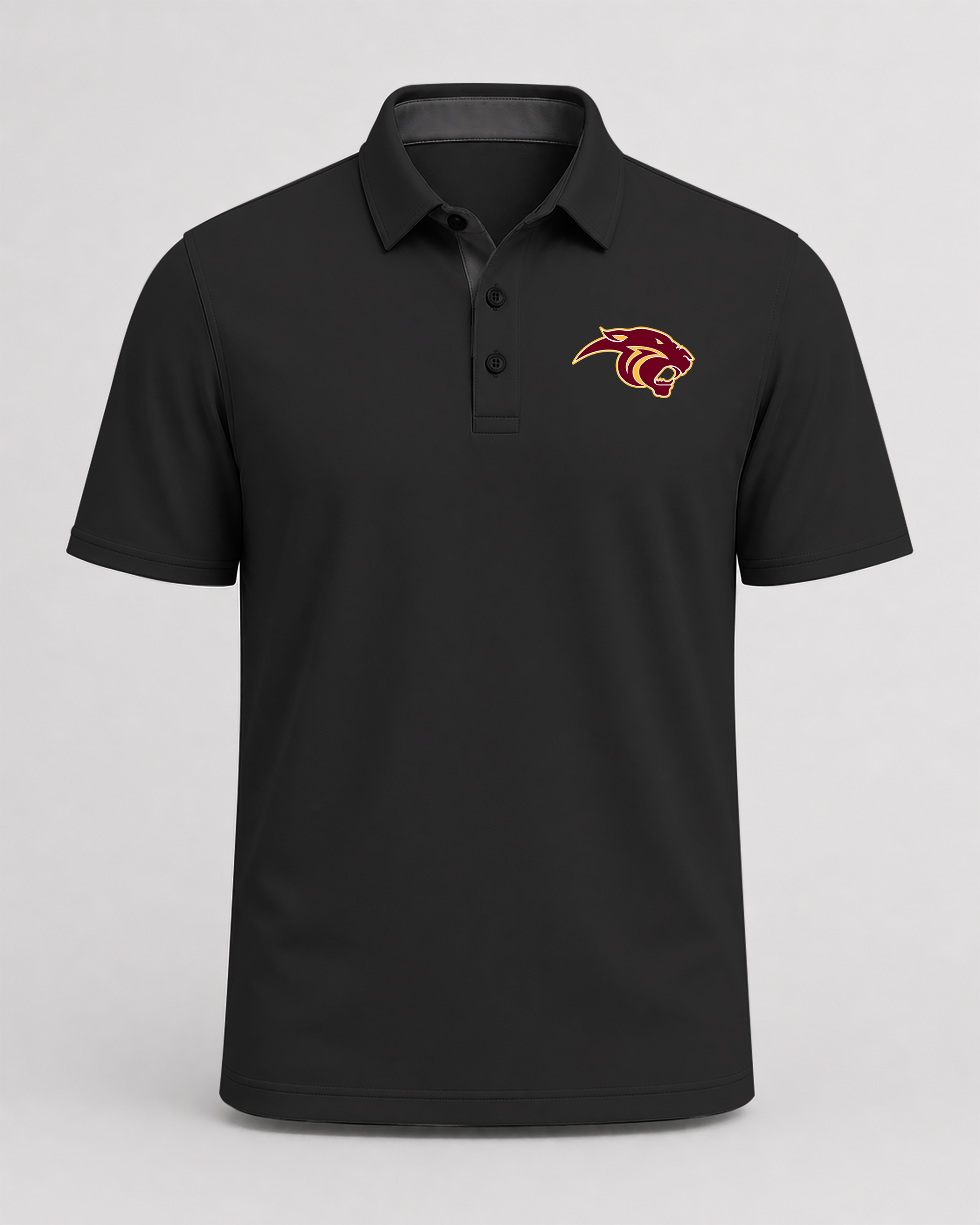 Pine Island Football - Black Polo - Left Chest