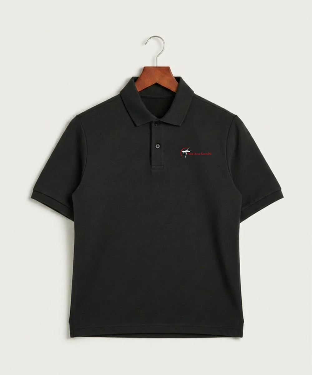 Point Dance Ensemble Dance - Black Polo - Left Chest
