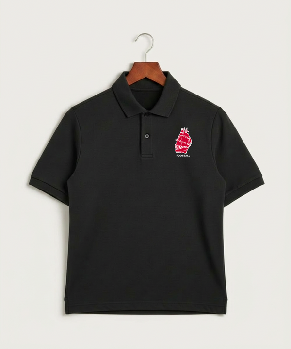 Amboy Football general - Black Polo - Left Chest