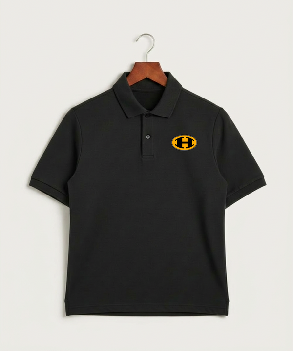 Hutchinson High School Football (Boys) - Black Polo - Left Chest