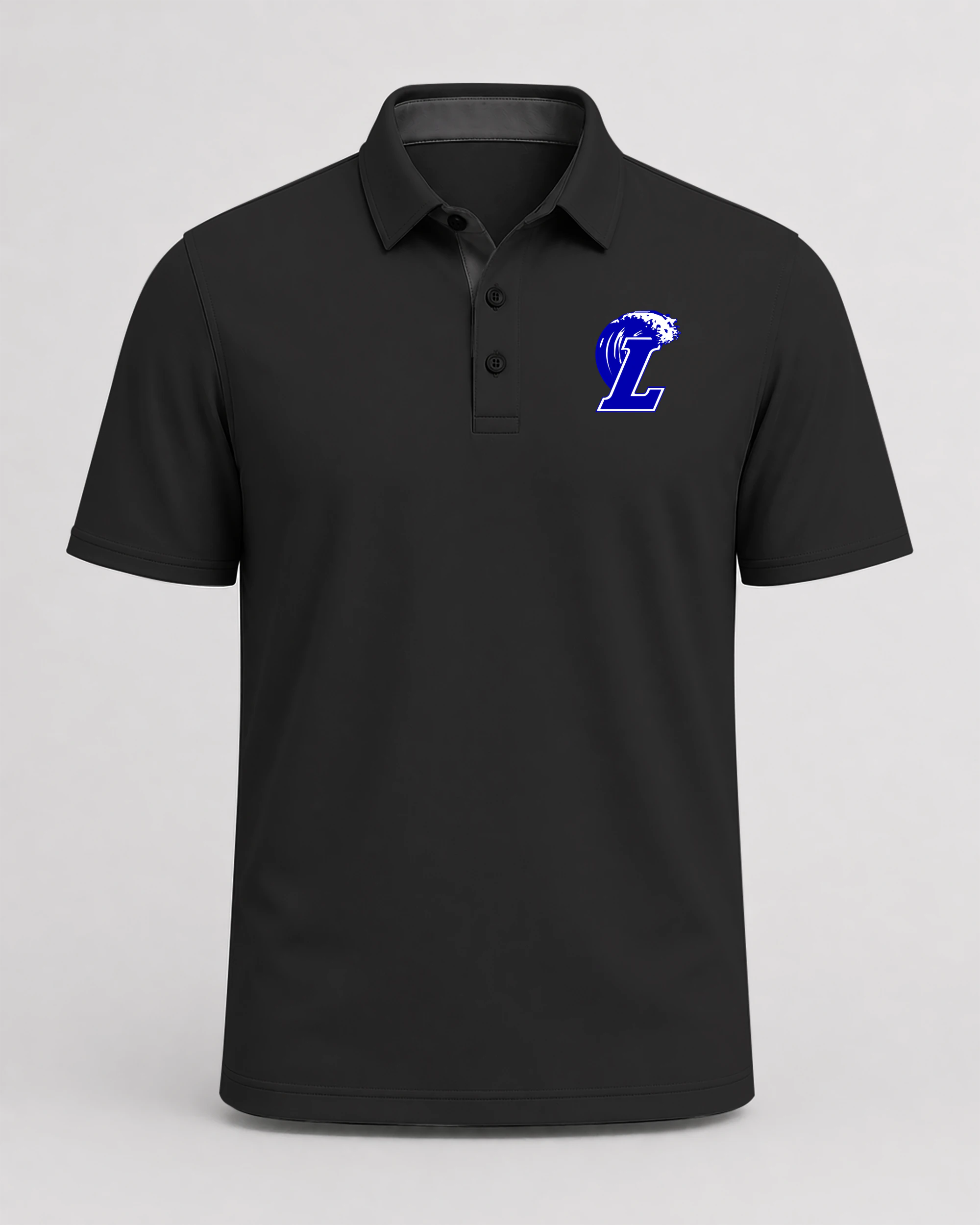 Lakeview Football - Black Polo - Left Chest