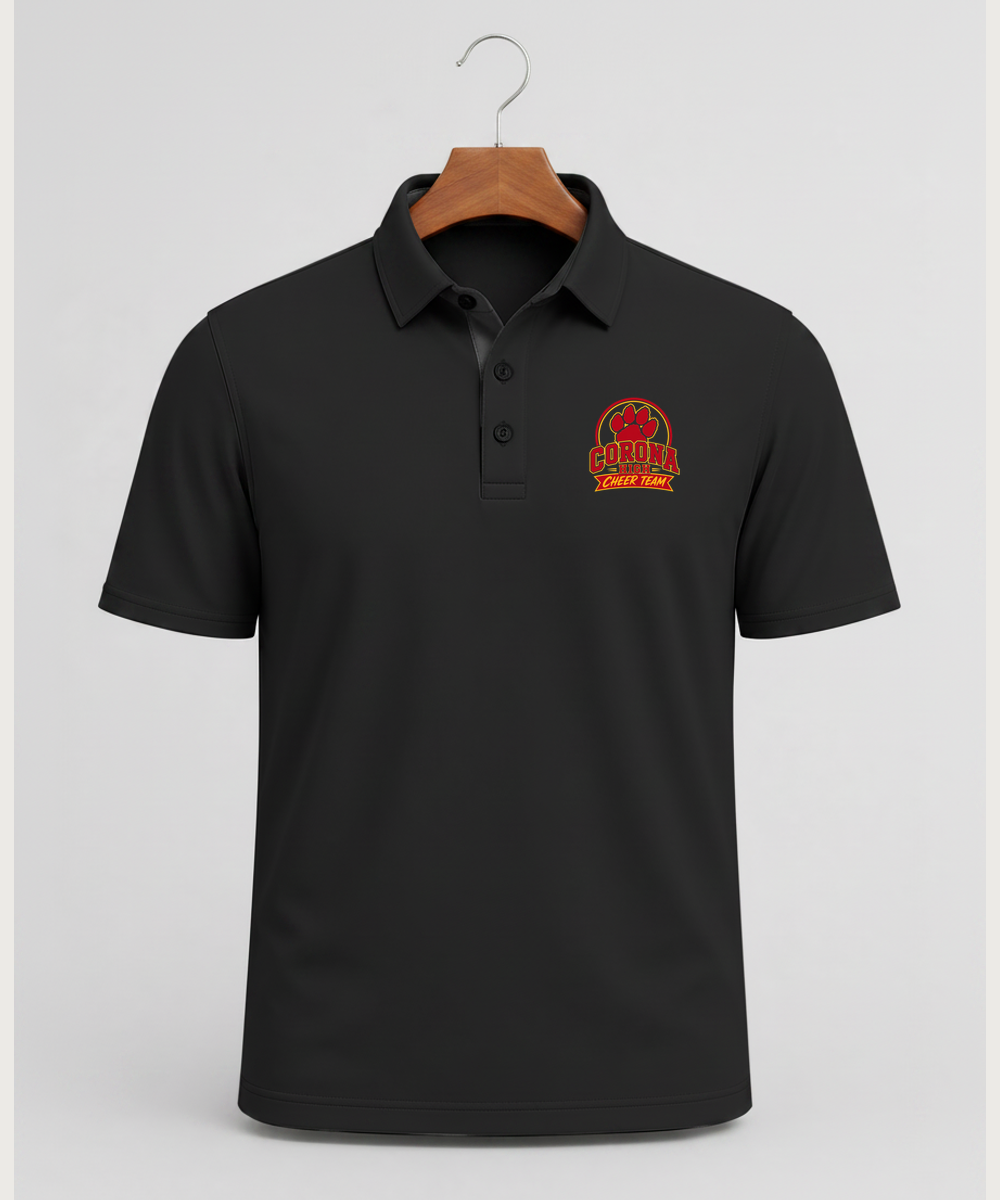Corona Senior High School Cheer - Black Polo - Left Chest