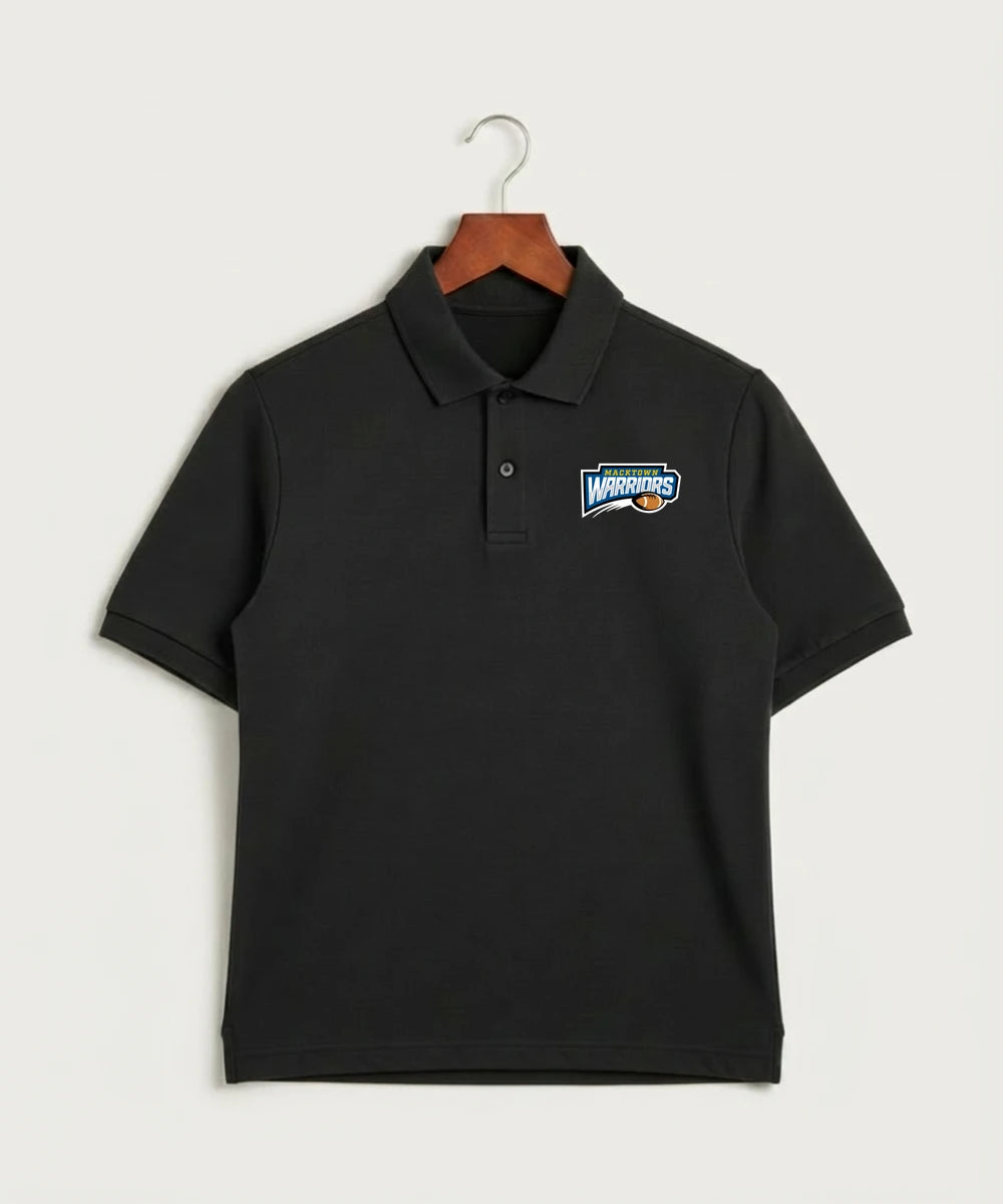 Macktown Warriors Football (Boys) - Black Polo - Left Chest