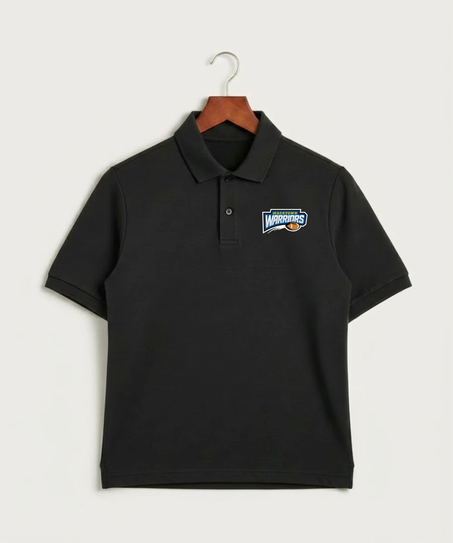 Macktown Warriors Football (Boys) - Black Polo - Left Chest
