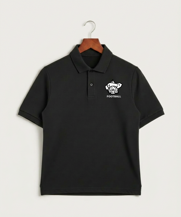 Polo HS Football general - Black Polo - Left Chest