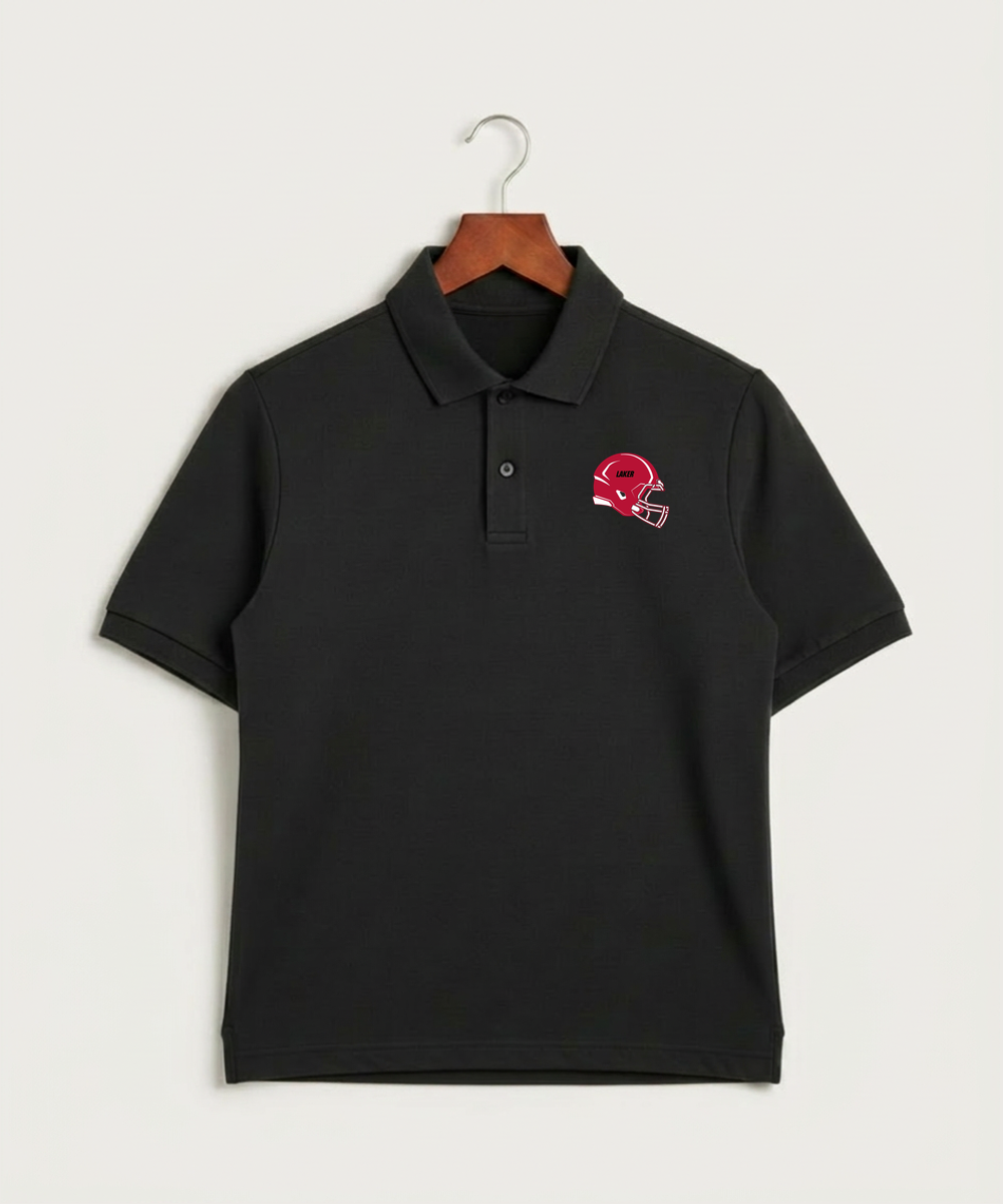 Detroit Lakes Community High School Football (Boys) - Black Polo - Left Chest